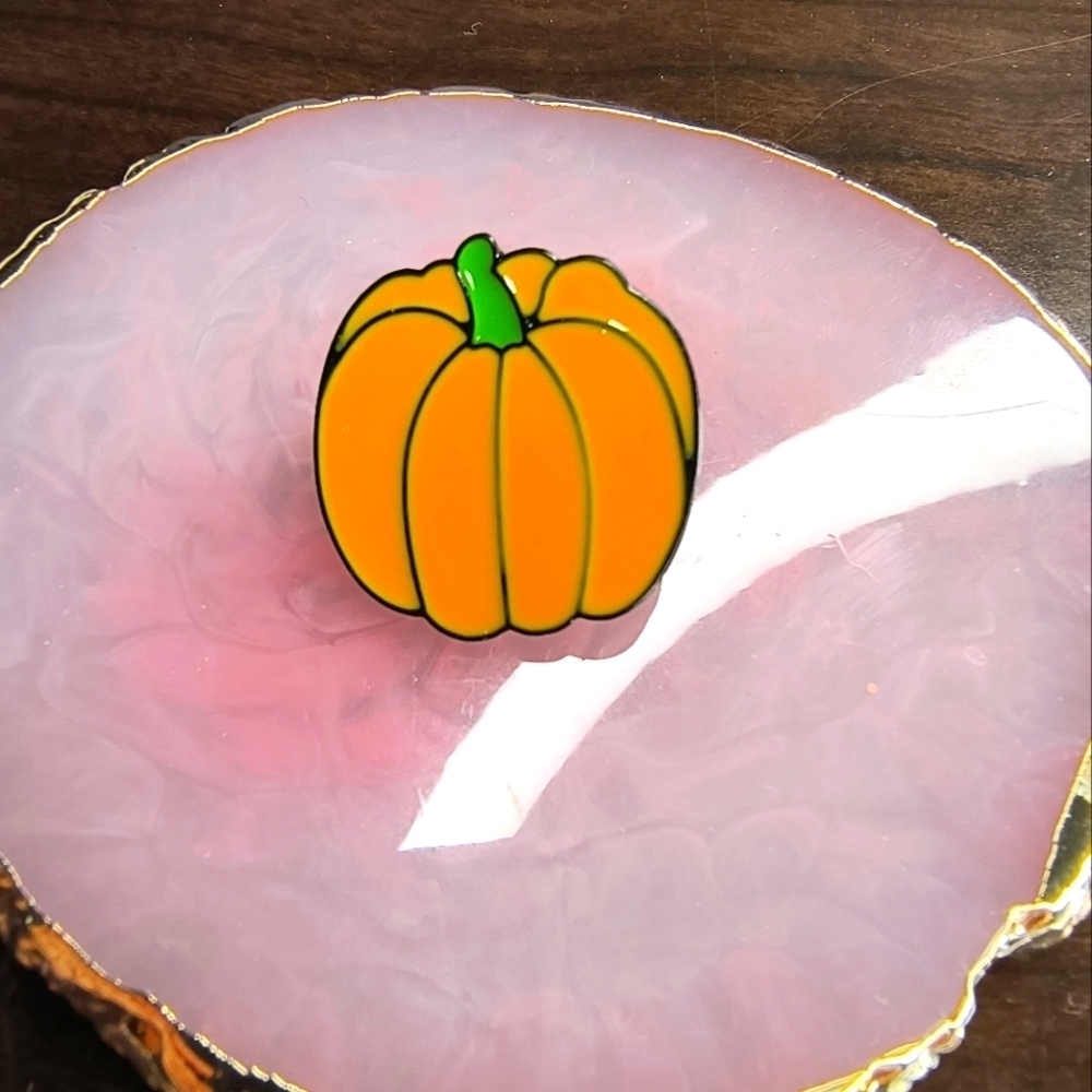 Orange Pumpkin Enamel Pin